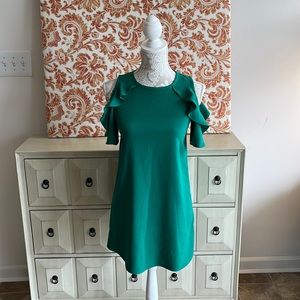 Kate Spade Cold Shoulder Little Green Dress - 12